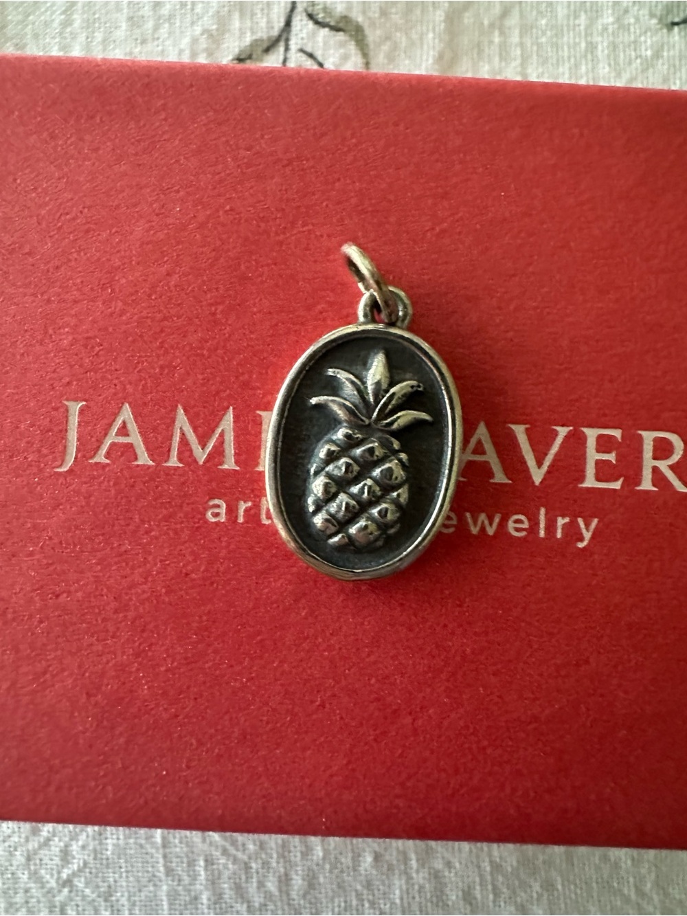 RETIRED James Avery Silver Pineapple Hospitality Charm